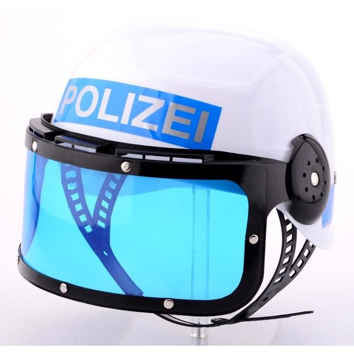 Aurich Polizei-Einsatz-Helm in blau mit Visier für Kinder 3+