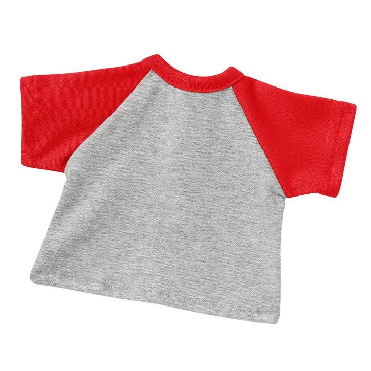 Emil Schwenk T-Shirt (Grau/Rot), Gr. 32 für Puppen