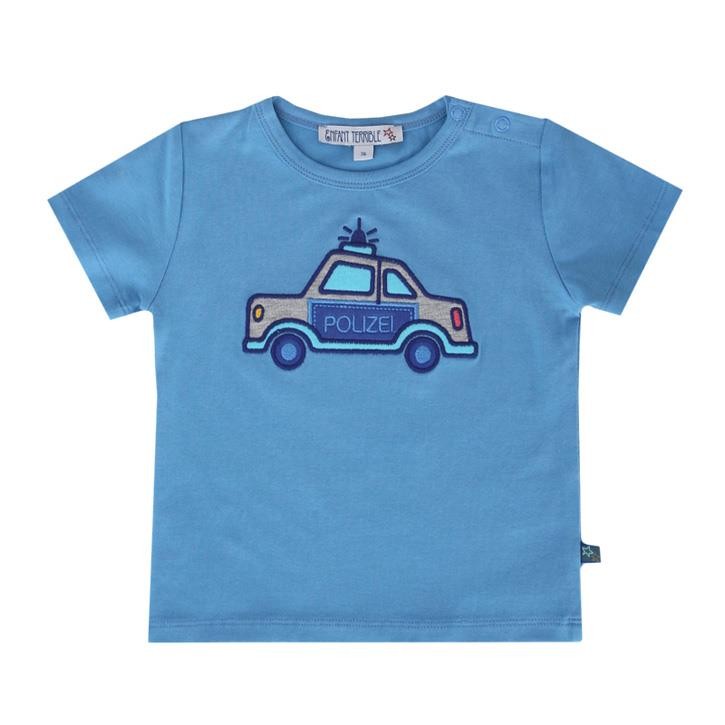 Enfant Terrible Baby T-Shirt Polizeiauto cornflower