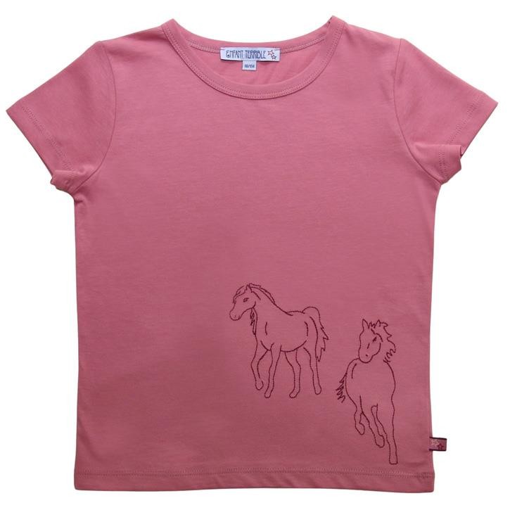Enfant Terrible Shirt mit Pferdestickerei in rose