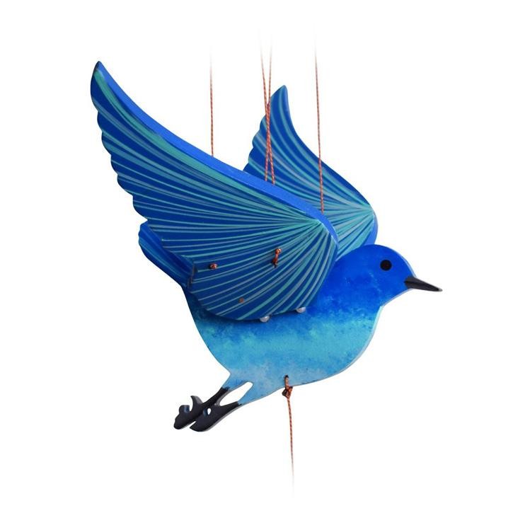 Fair Moms Blue Bird of Hapiness - Handgefertigtes Flugmobil