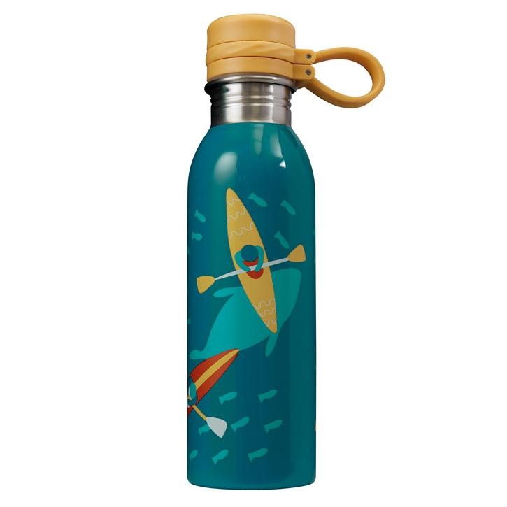 Frugi Large Splish Splash Bottle, Teal/Kayak, O/S