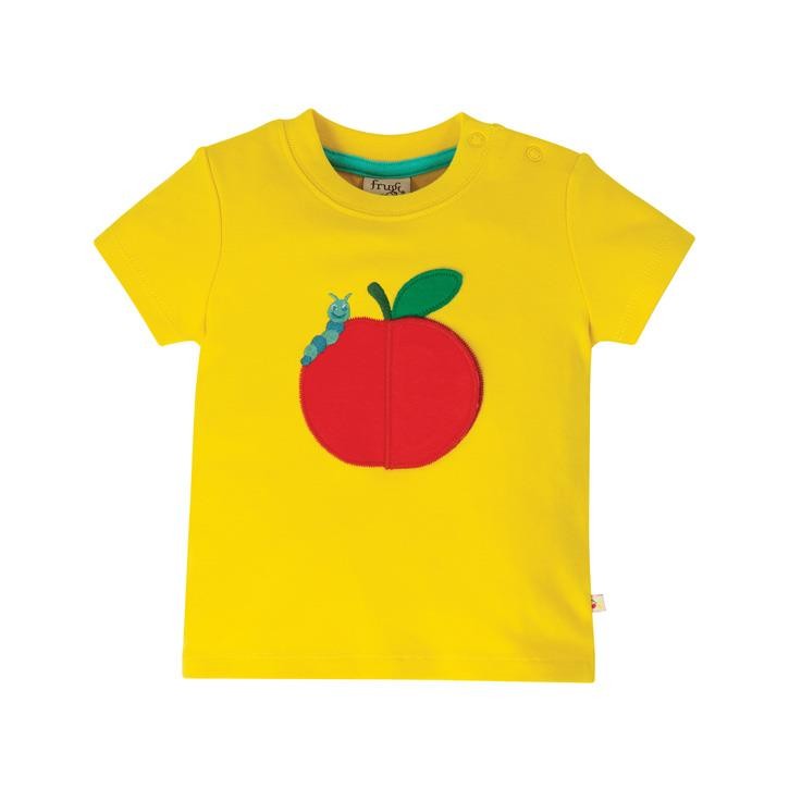 Frugi Playdate T-Shirt  Sunflower/Apple 2-3J