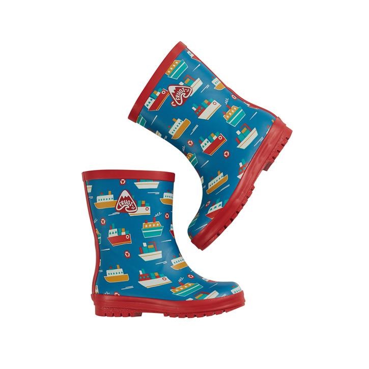 Frugi Puddle Buster Wellington Boots, Sail The Seas