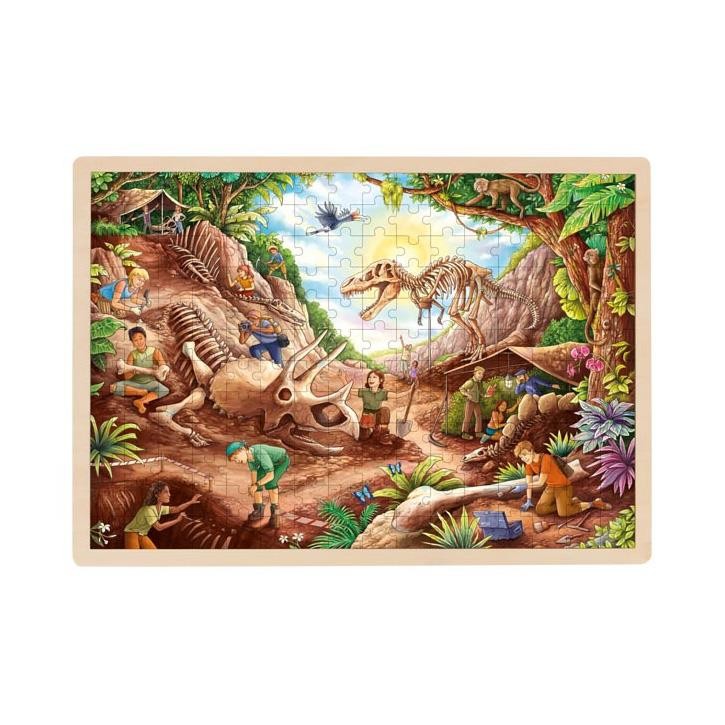Goki Einlegepuzzle Ausgrabung Dinosaurier 4+ Holz