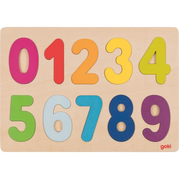 Goki Einlegepuzzle Zahlen 0-9 57731 2+ Holz