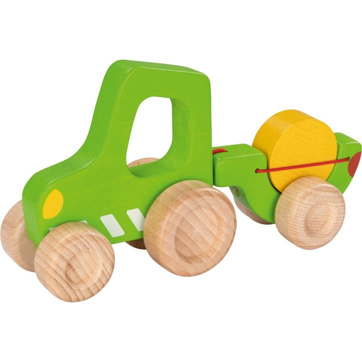 Goki Fahrzeuge, Traktor mit Anhänger 55876 2+ Holz