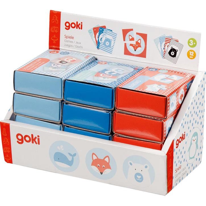 Goki Mini Kartenspiele (Karemo, Quartett, Schwarzer Bär) 3+, 1 Stück