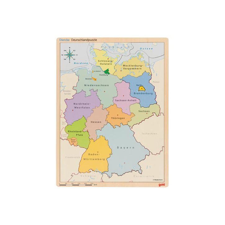 Goki Schichtenpuzzle Deutschland 57417 5+ Holz