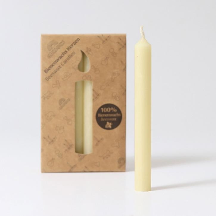 Grimms Creme Bienenwachs-Kerzen (100%) 12 Stück