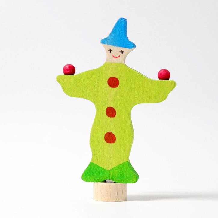 Grimms Steckfigur Jonglier-Clown, grün