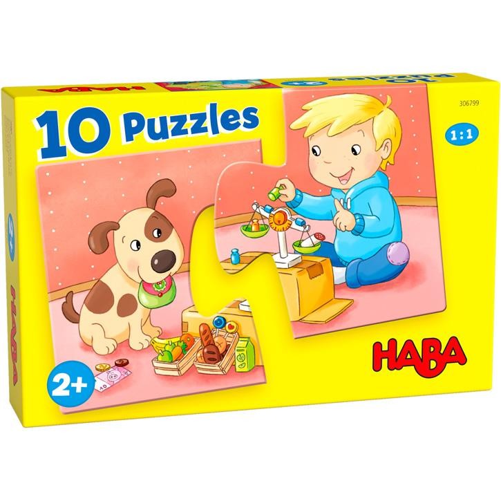 Haba 10 Puzzles - Mein Spielzeug - mit je zwei Teilen ab 2 Jahren 