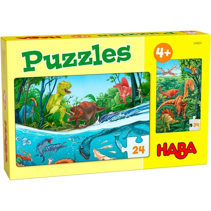 Haba 2 Puzzle - Dino - mit je 24 Teilen ab 4 Jahren 