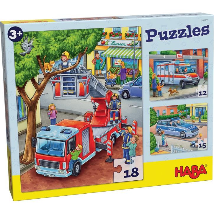 Haba Puzzles Polizei, Feuerwehr