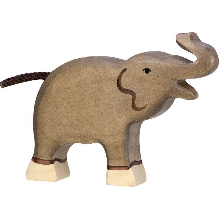 HOLZTIGER Elefant, klein, Rüssel hoch 80150 3+ Holz