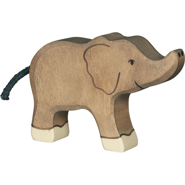 HOLZTIGER Elefant, klein, Rüssel hoch 80537 3+ Holz