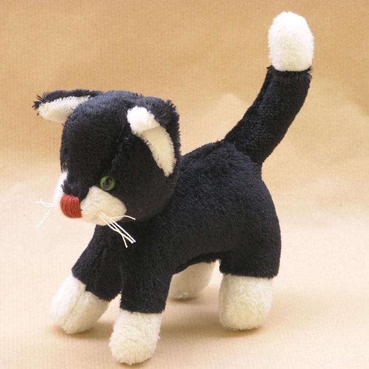 Kallisto Kuscheltier Katze schwarz ca.18x13cm Baumwollplüsch kba mit Schurwollfüllung kbT