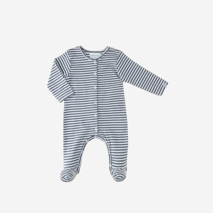 Lana Overall Merle mit Fuß blue air/ombre blue 100 % kbA Baumwolle