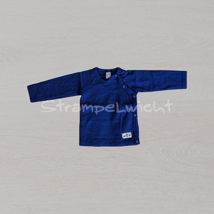 Lilano Shirt 1/1-Arm mit Knopfleiste blau 80 Wolle kbT/Seide
