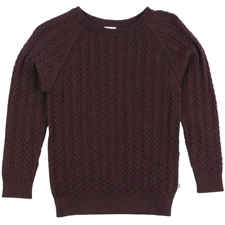 Müsli Knit cable sweater Coffee