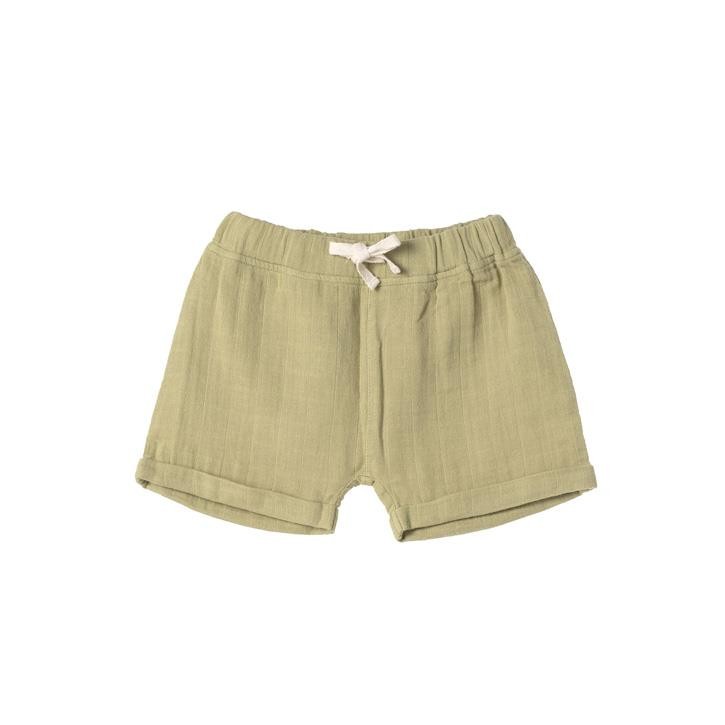 obf Muslin Jimmy shorts Play of colors, Sage-green