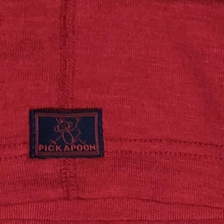 Pickapooh Stulpen, rot, 70%Wolle/30%Seide 