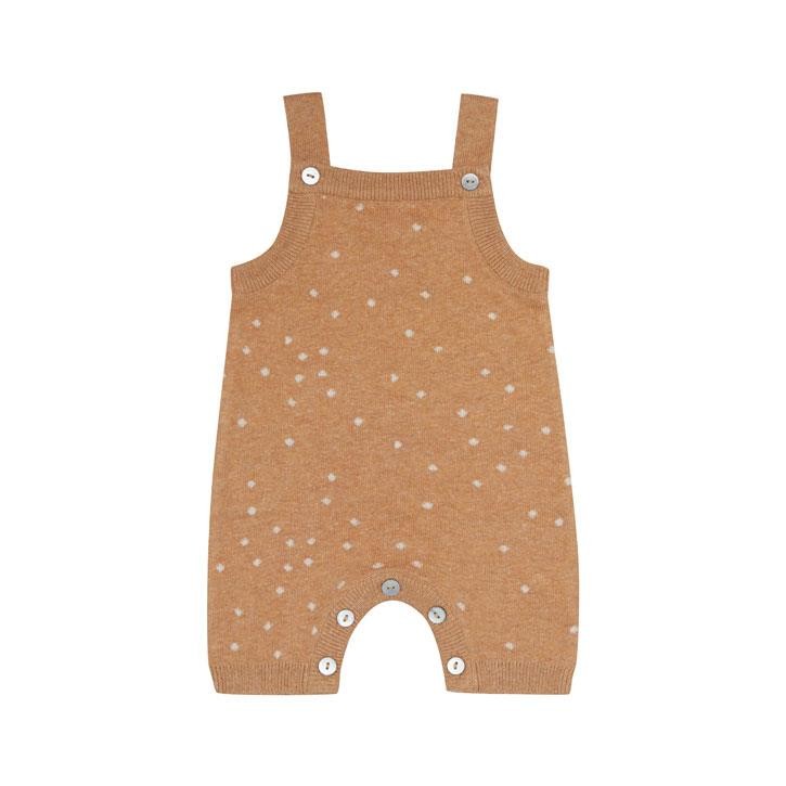 Puri Baby Overall ohne Arm 50/56 Dots Natur/Ice Coffee Baumwolle kbA/Seide GOTS