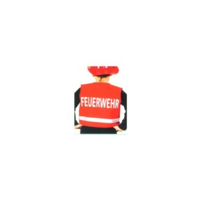 Aurich Feuerwehr-Weste in rot für Kinder Gr.116