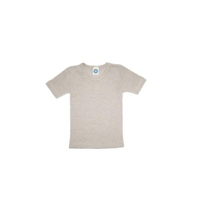 Cosilana Kinder Unterhemd Kurzarm aus Baumwolle kbT/Wolle kbT/Seide