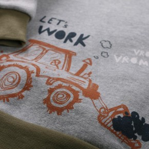 Freds World TRACTOR Sweatshirt mit Frontprint Grey melange