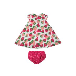 Frugi Pretty Polly Dress Set Scilly Strawberries