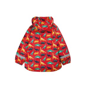 Frugi Puddle Buster Coat, Red Jurassic Coast