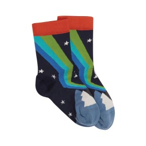 Frugi Rock My Socks 3 Pack, Indigo/Northern Lights, UK 6-8