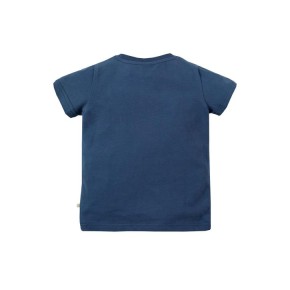 Frugi Stanley Applique T-shirt 3-4J Marine Blue/Frog