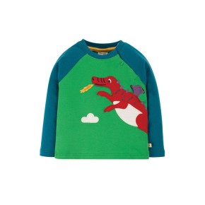 Frugi Tierisches Sweatshirt Glen Green/Dragon_AW20