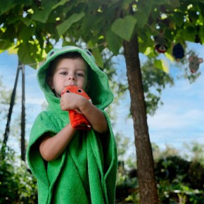 Fürnis Kinder Bade Poncho 2-6 Jahre aus Biobaumwolle