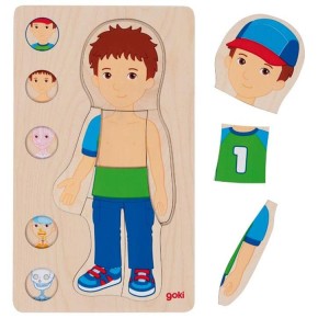 Goki Schichtenpuzzle Junge 4+ aus Holz