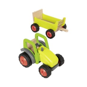 Goki Traktor mit Anhänger 55886 3+ aus Holz