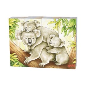 Goki Würfelpuzzle Australische Tiere 57418 3+ Holz