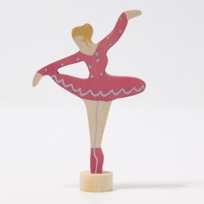Grimms Steckfigur Ballerina Rubinrot 