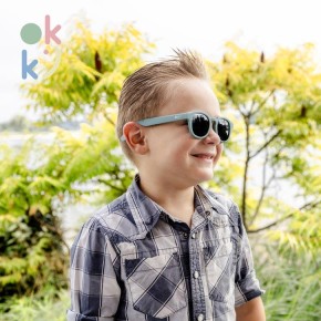 Okky Kinder UV Sonnenbrille grün 3-9 Jahre Wayfarer