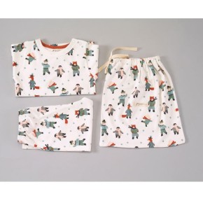 Pigeon Kinder Pyjama mit Tasche aus Baumwolle kbA