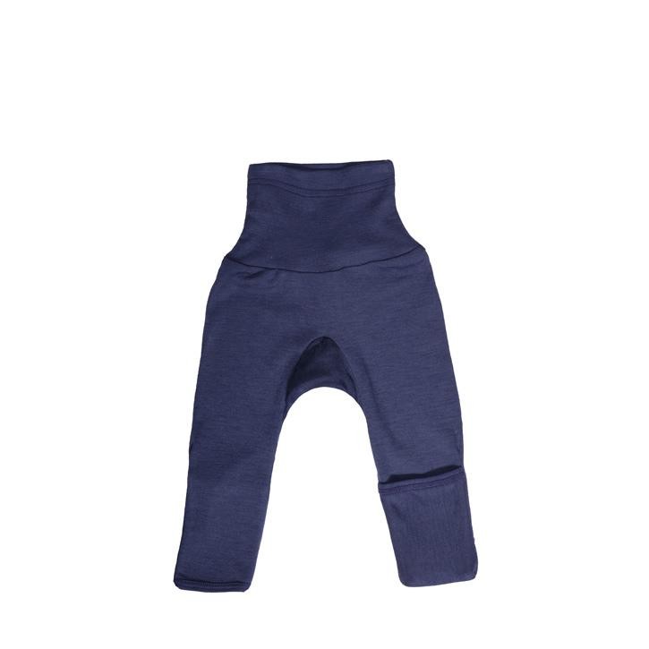 Cosilana Baby Hose mit Beinumschlag aus Wolle/Seide uni
