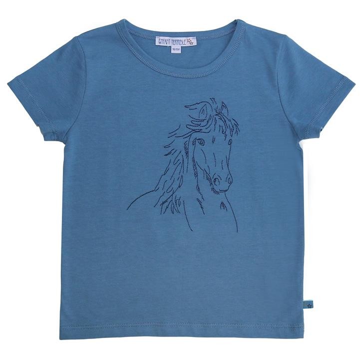 Enfant Terrible Shirt mit Pferd petrol