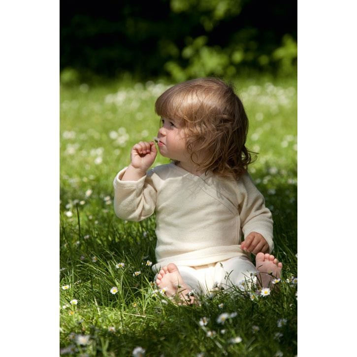 Engel Baby-Pulli, mit Druckknöpfen an der Seite, GOTS - natur -