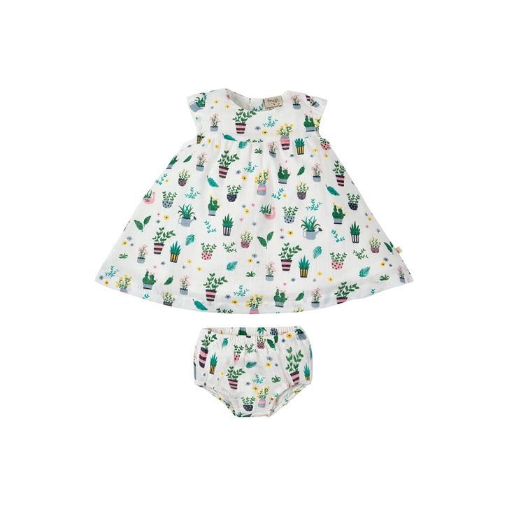 Frugi Dolly Muslin Outfit 2-3J Greenhouse