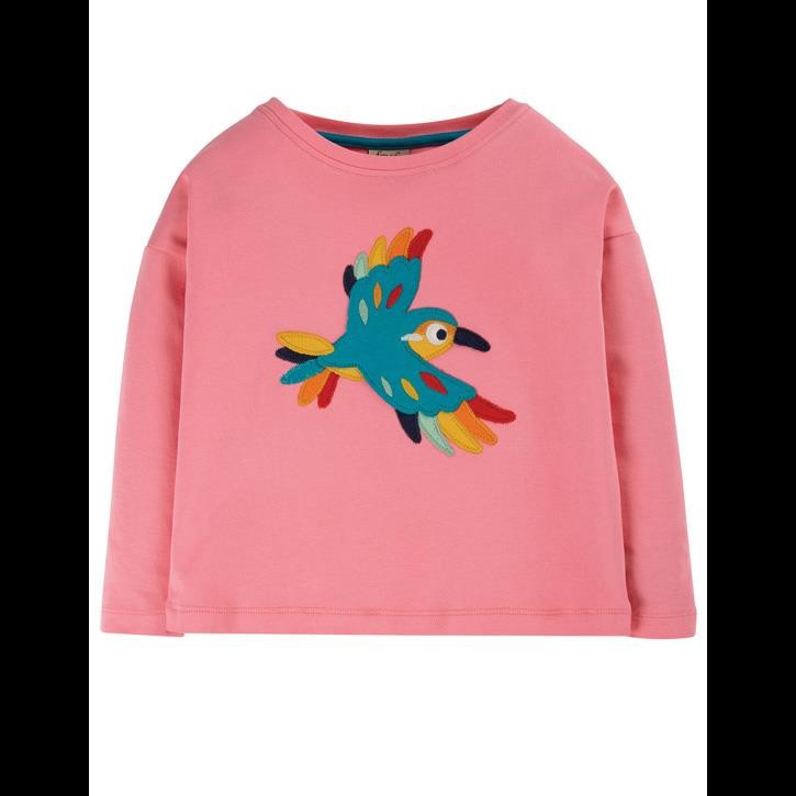 Frugi Langarm Sweatshirt Guava Pink/Bird_AW20