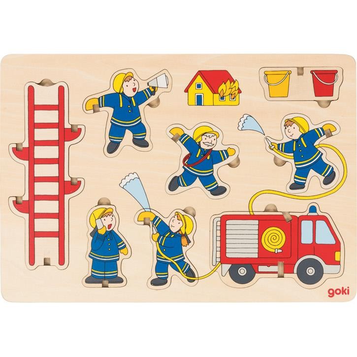 Goki Aufstellpuzzle Feuerwehr 57471 2+ Holz