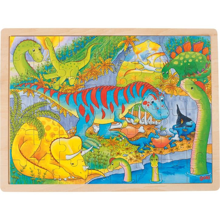 Goki Einlegepuzzle Dinosaurier 57724 3+ Holz