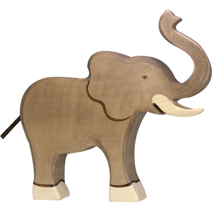 HOLZTIGER Elefant, Rüssel hoch 80148 3+ Holz
